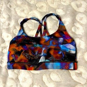 Lululemon Energy Bra! Galaxy print! Size 6. Worn once! Perfect support!